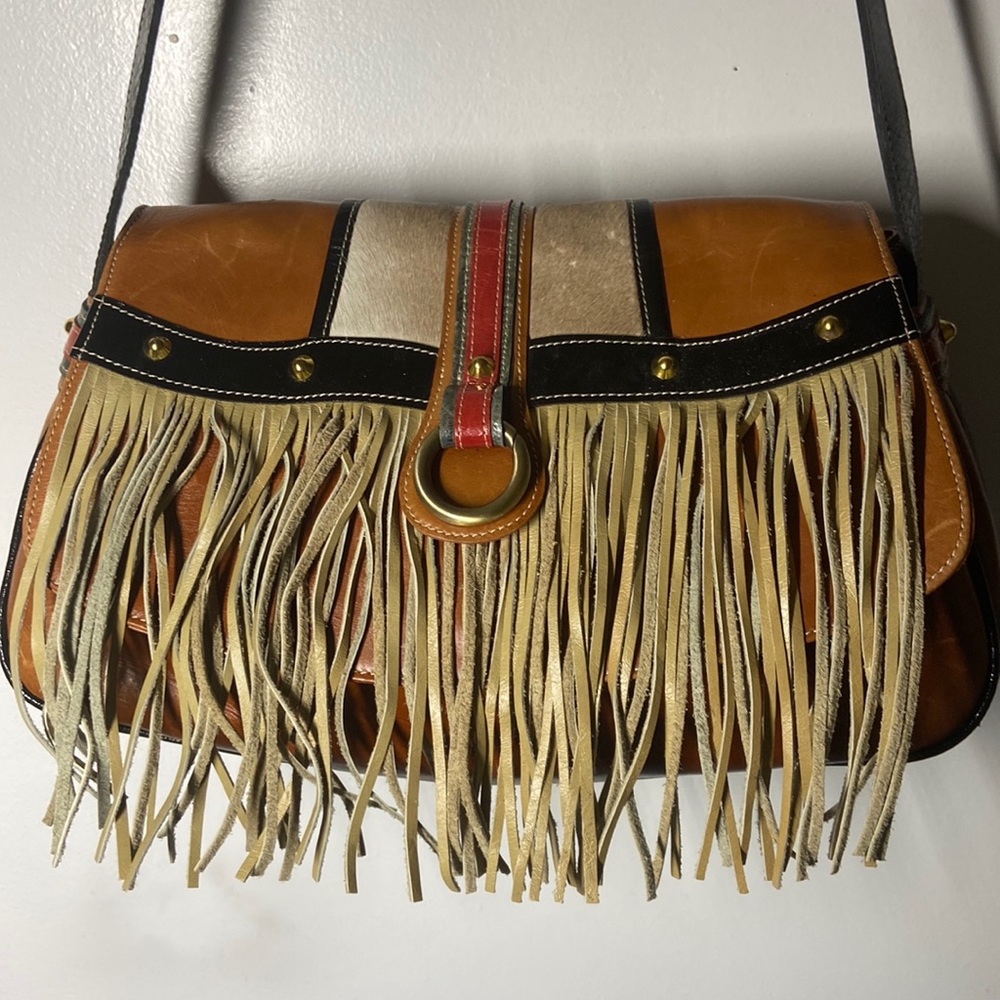 Claudia Roldani Leather Fringe Purse